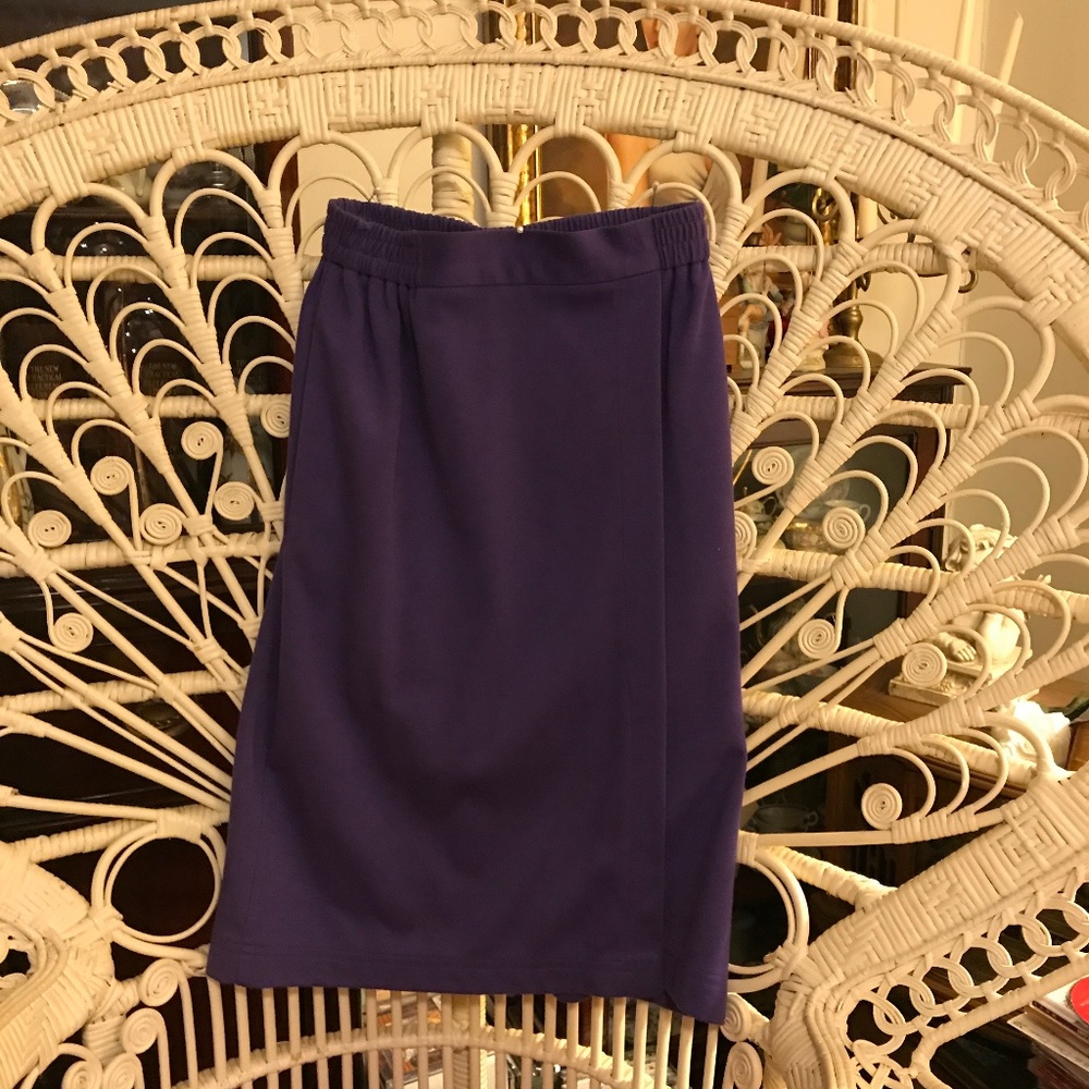 Vintage Doncaster Sport, purple knit straight skirt, size 4